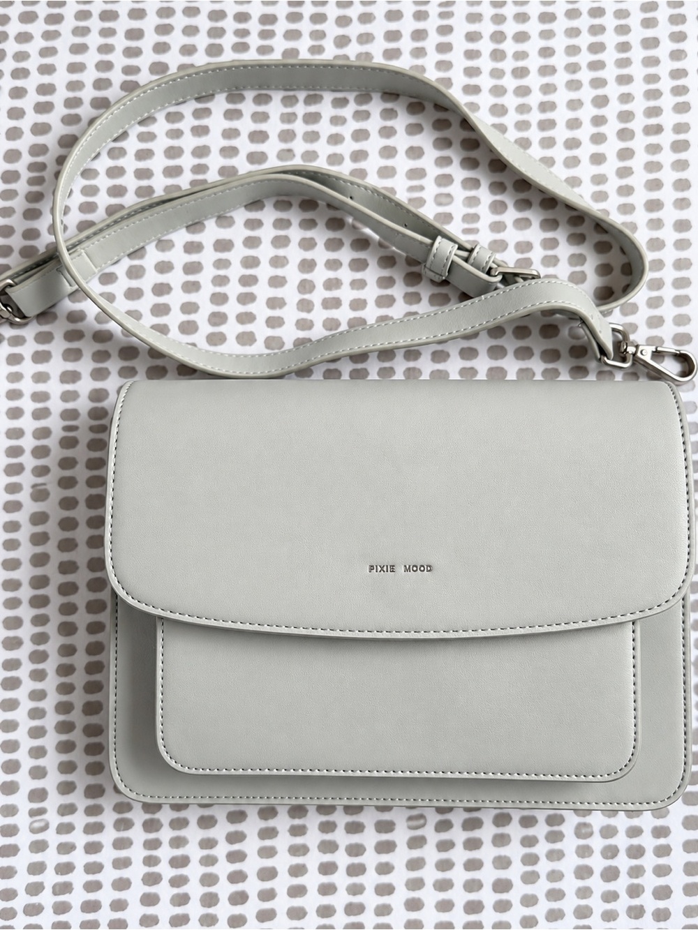 Pixie Mood Pale Gray Crossbody Bag
